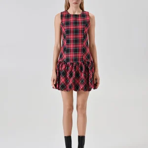 Abito con Balza in Tartan Lurex