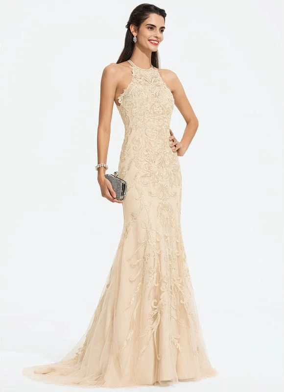 Robe Mariée Sirène Champagne – Image 4