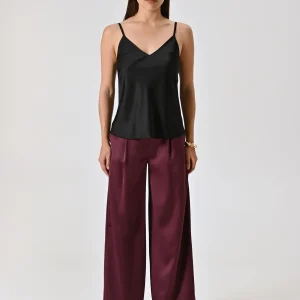 Top Nero Spalline Sottili