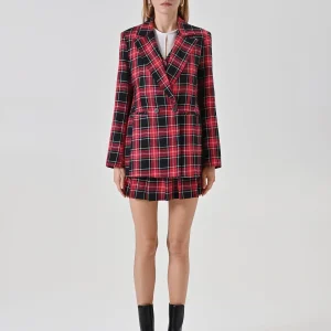 Giacca in Tartan Lurex