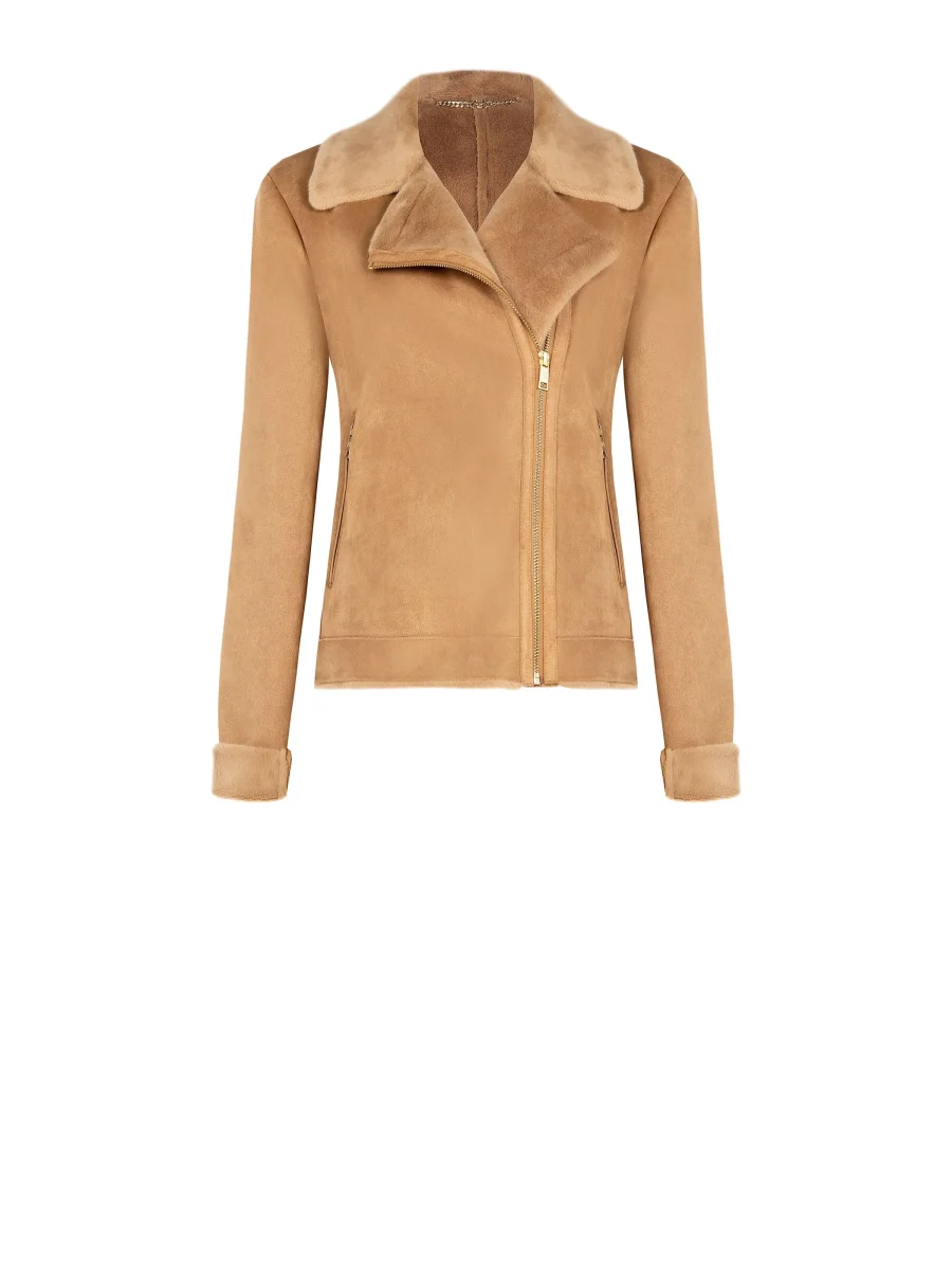 Giacca effetto Montone Beige – Image 7