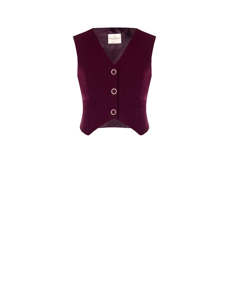 Gilet in Tessuto Tecnico Bordeaux – Image 7