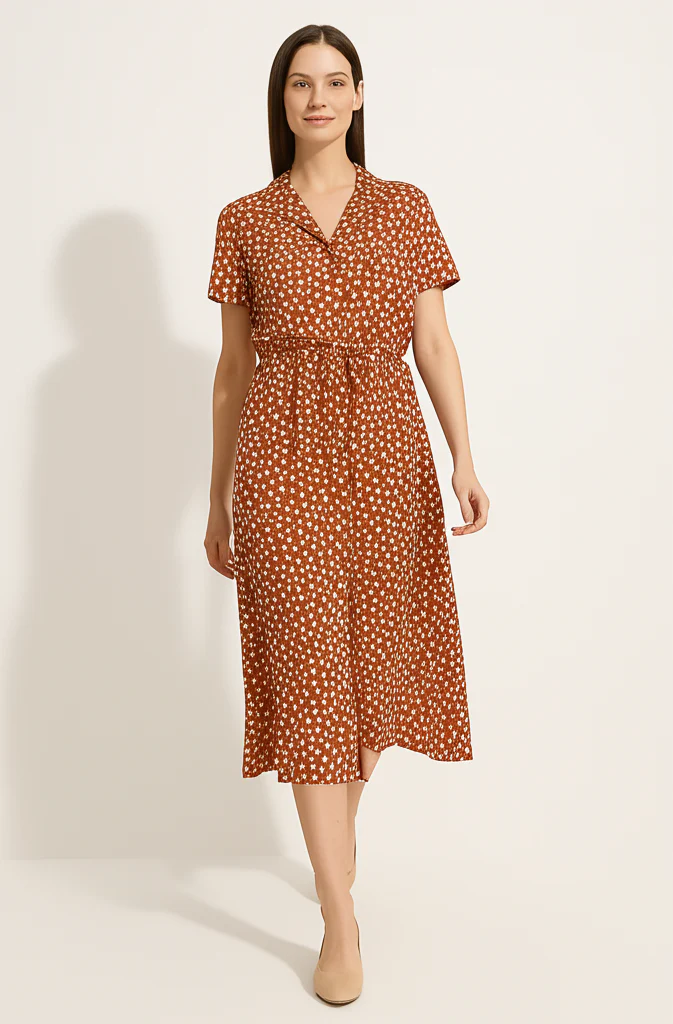 Robe Orange A Pois – Image 6