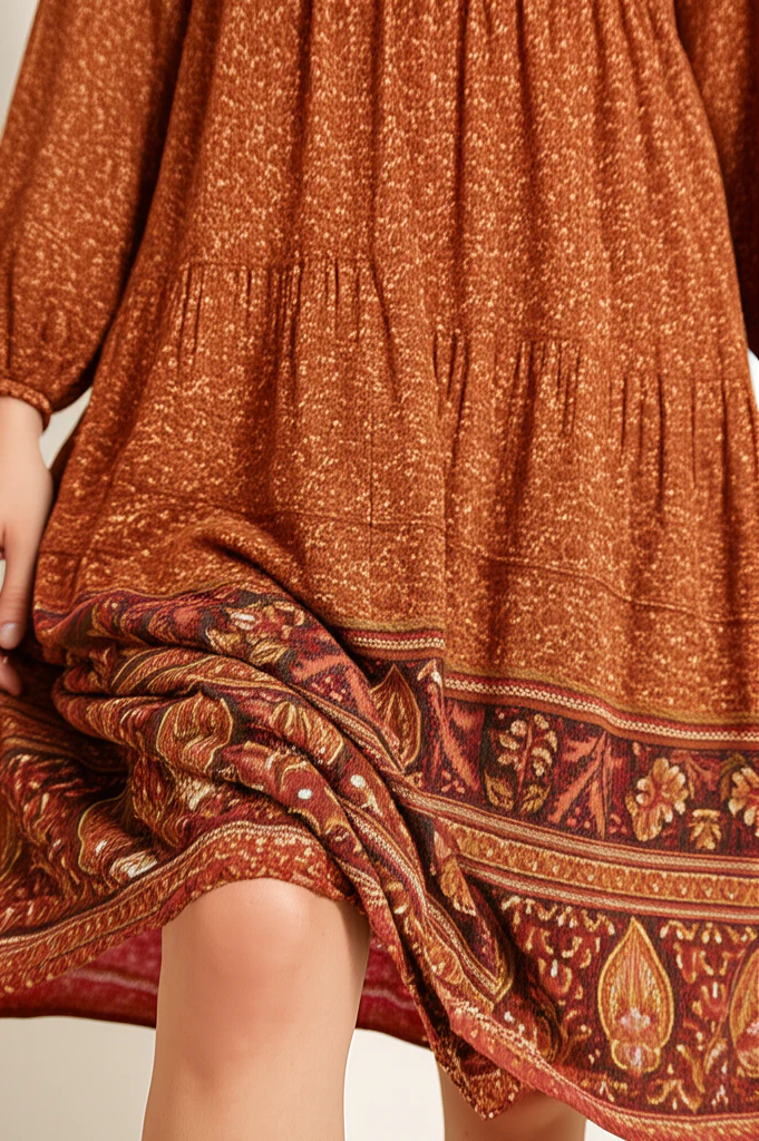 Robe Fleurie Orange – Image 5