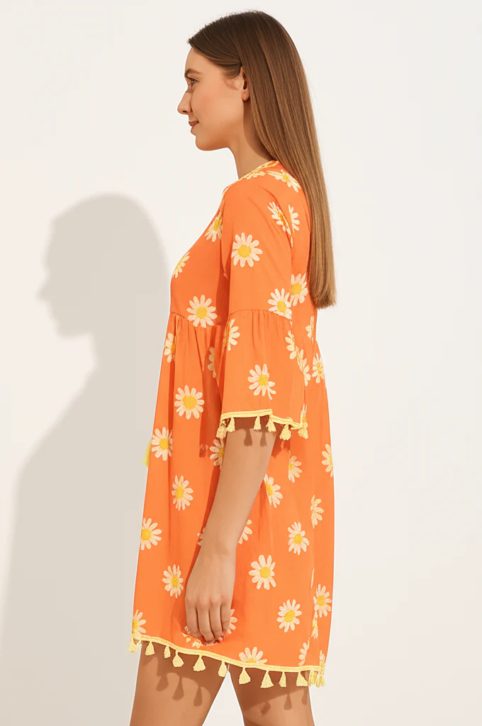 Robe De Plage Orange – Image 4