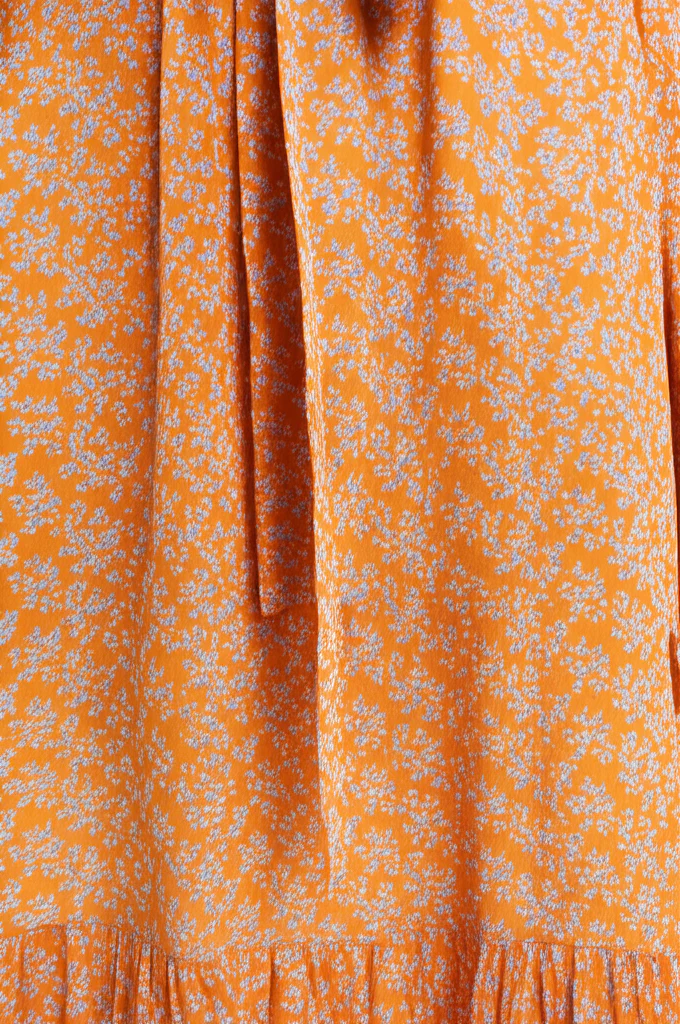 Robe Longue Fleurie Orange – Image 5