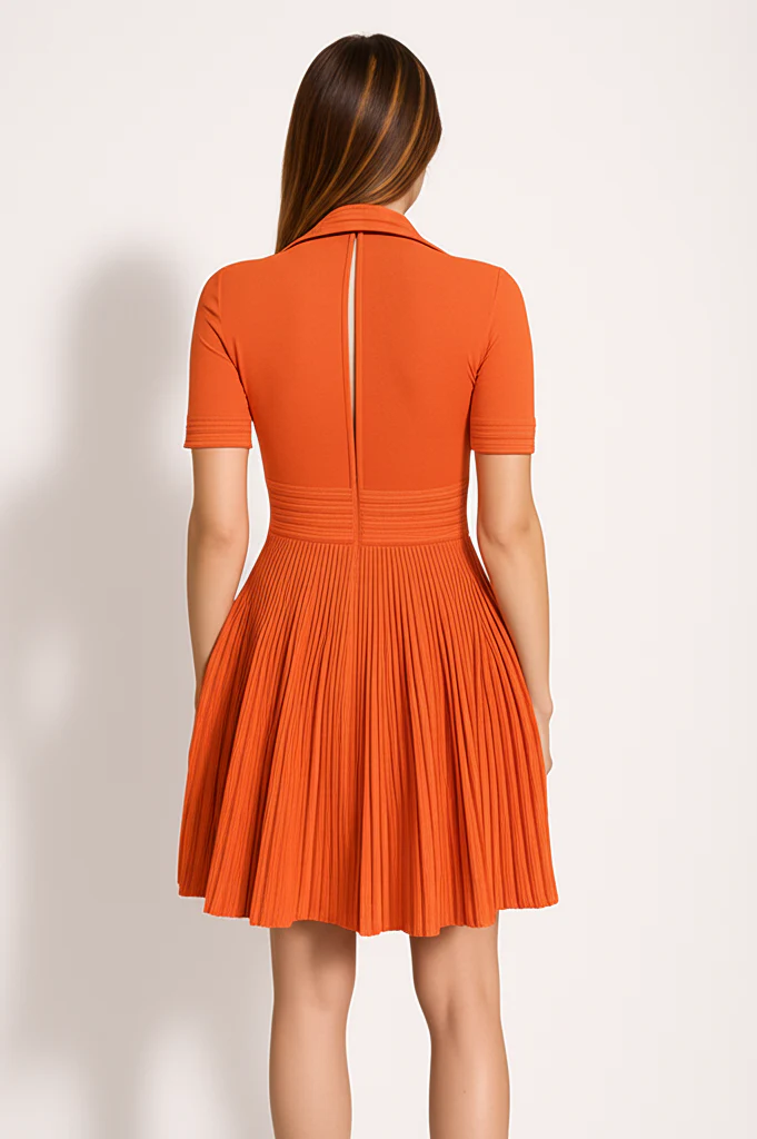 Robe Chemisier Orange – Image 3