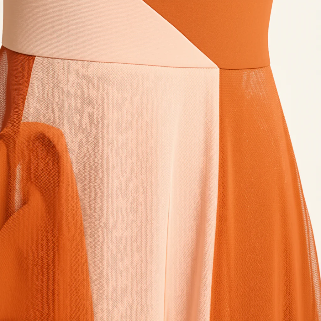 Robe Orange Et Rose Femme – Image 5