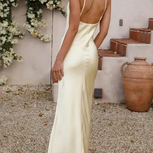 Robe Satin Champagne Mariage