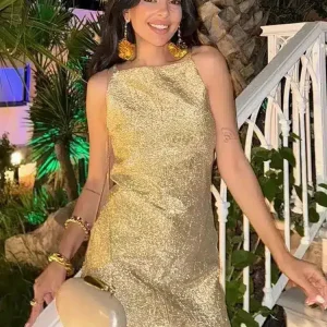 Robe Scintillante Dorée