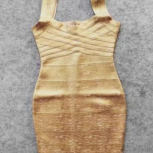 Robe Éclat Doré Sculptant