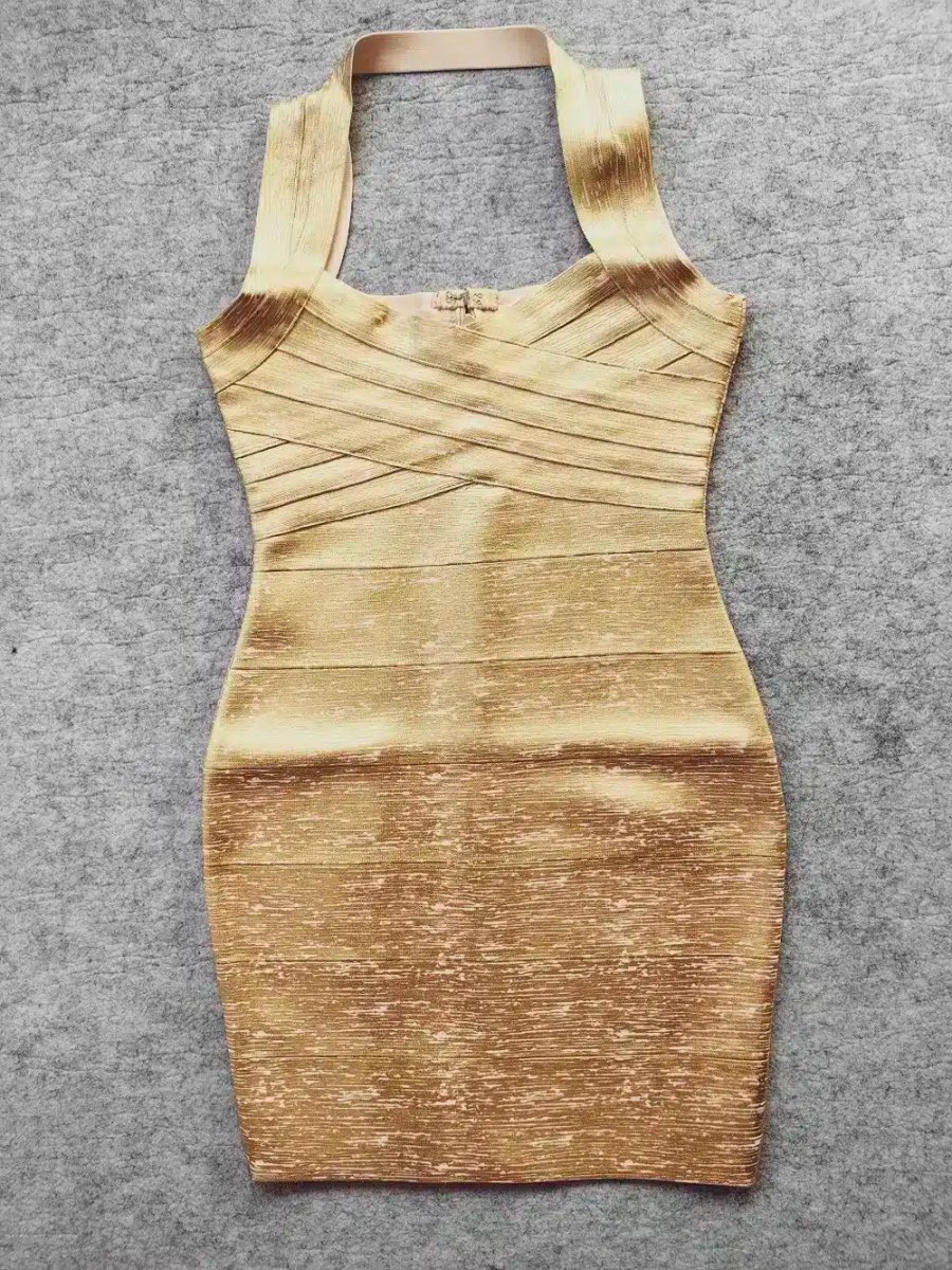 Robe Éclat Doré Sculptant