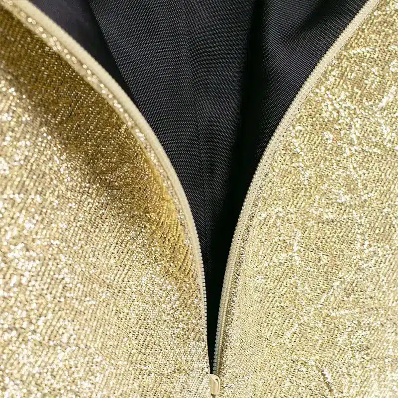 Robe Éclatante Festive Dorée – Image 4