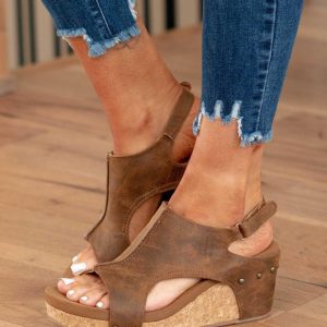 Zoé - Sandales Compensées Mi-Hautes Pour Une Allure Chic