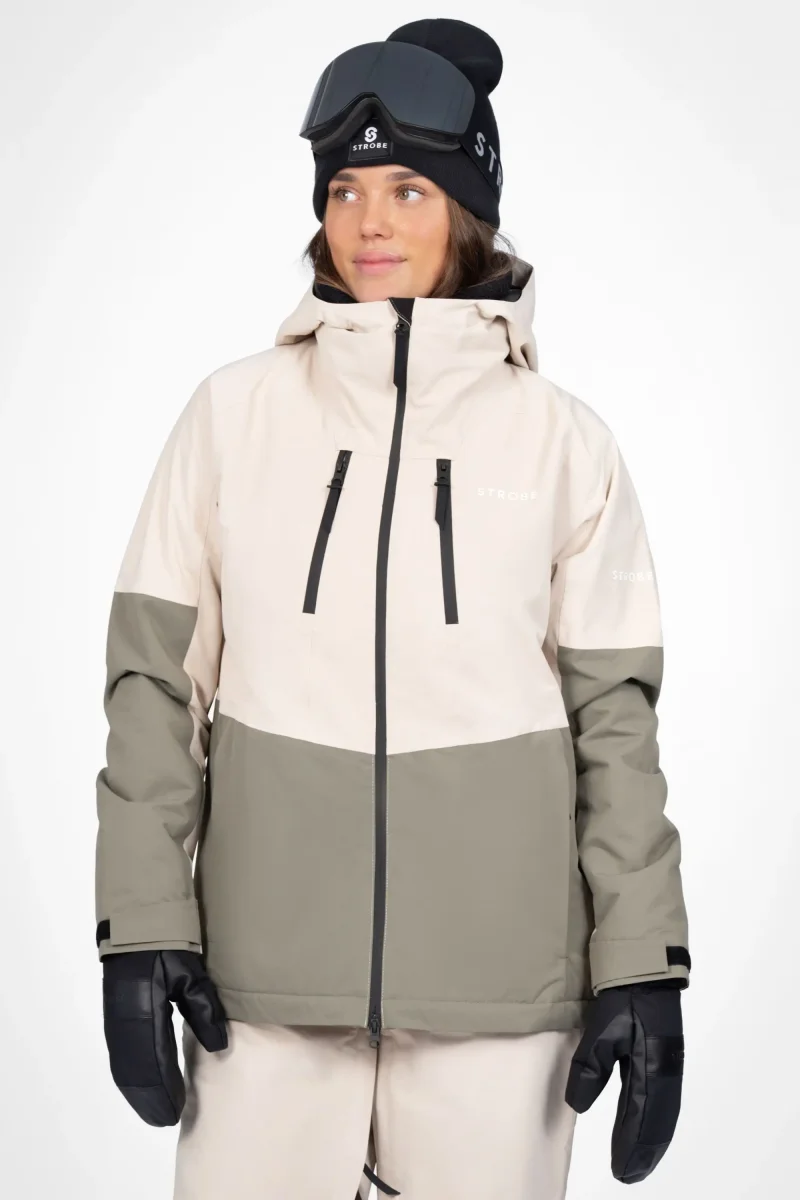 Veste de ski Lynx Lt Beige/Smoke Green – Femmes