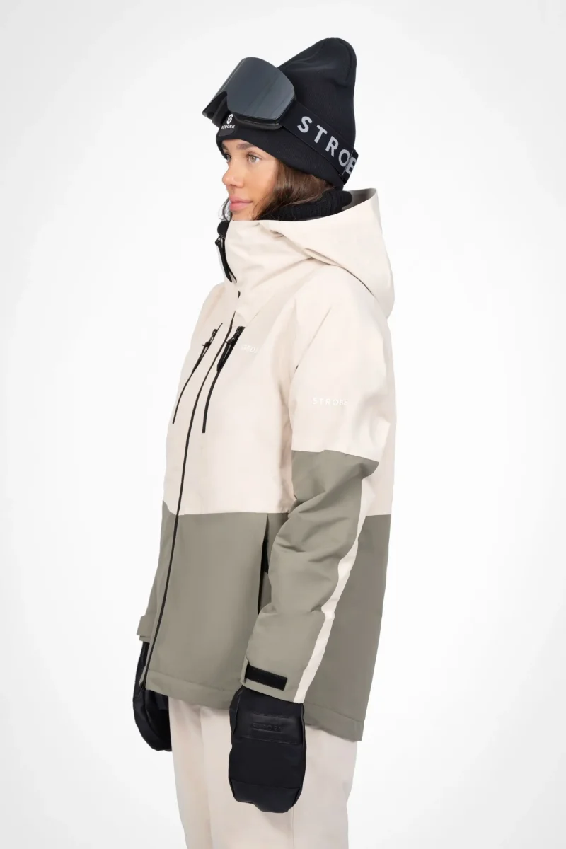 Veste de ski Lynx Lt Beige/Smoke Green – Femmes – Image 3