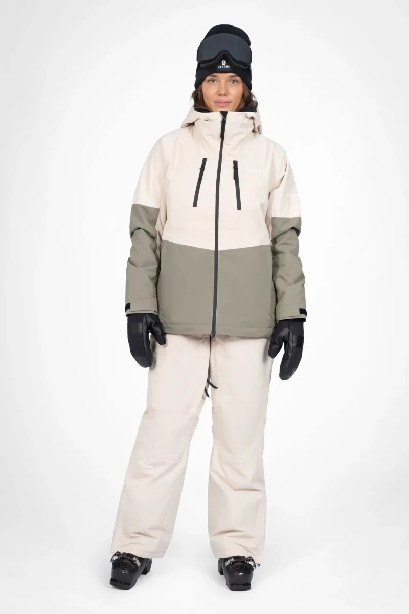 Veste de ski Lynx Lt Beige/Smoke Green – Femmes – Image 5