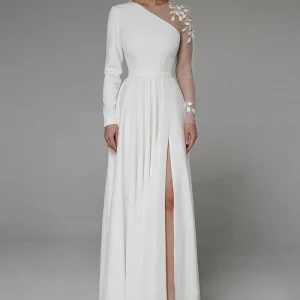 Robe asymétrique mariage civil