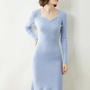 Robe bleu clair hiver