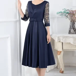 Robe Bleu Marine Patineuse