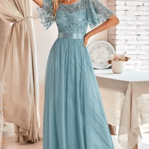 Robe Bleu Vert Canard