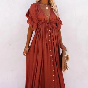 Robe bohème terracotta
