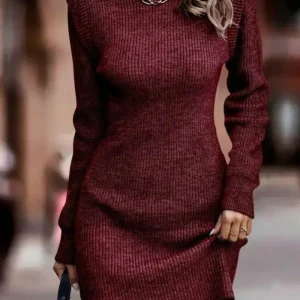 Robe courte bordeaux hiver