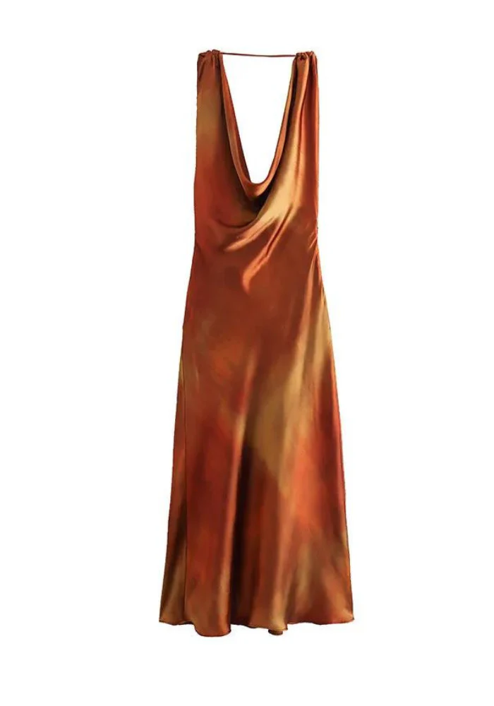 Robe de soirée terracotta dégradé – Image 7