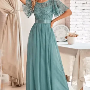 Robe Demoiselle D'Honneur Avec Manche