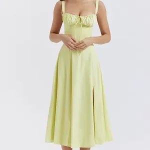 Robe Demoiselle d'Honneur Jaune Pâle