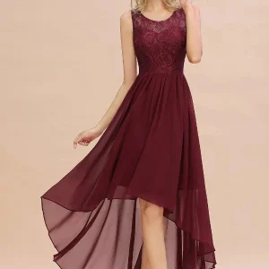 Robe Demoiselle D'Honneur Lie De Vin