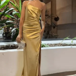 Robe Demoiselle D'Honneur Or