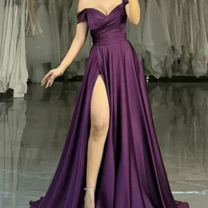 Robe Demoiselle D'Honneur Prune
