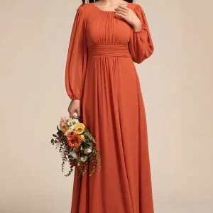 Robe Demoiselle D'Honneur Terracotta Clair