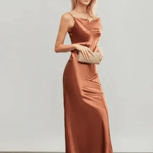 Robe Demoiselle D'Honneur Terracotta Pas Cher