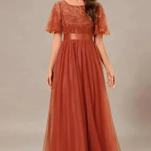 Robe Demoiselle D'Honneur Terre Cuite