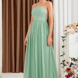 Robe Demoiselle D'Honneur Vert Amande