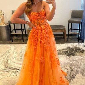 Robe Dentelle Orange