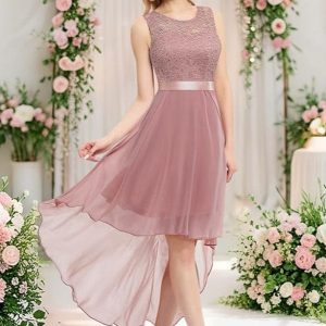 Robe Dentelle Vieux Rose