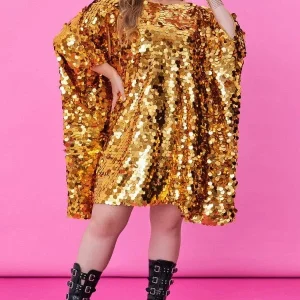 Robe Dorée Grande Taille