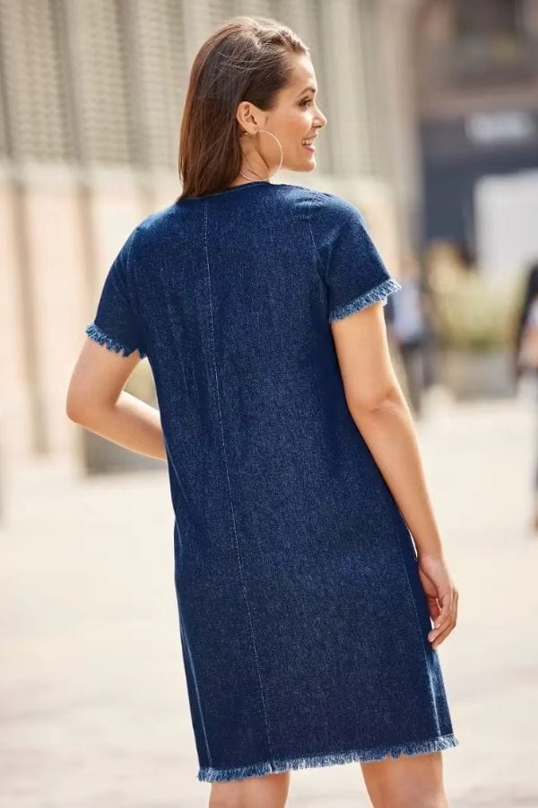 Robe Droite Bleu Marine – Image 3