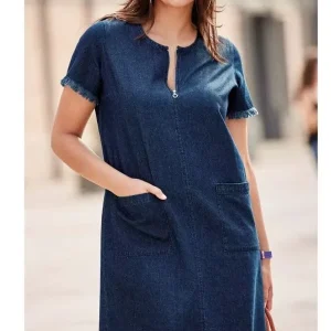 Robe Droite Bleu Marine