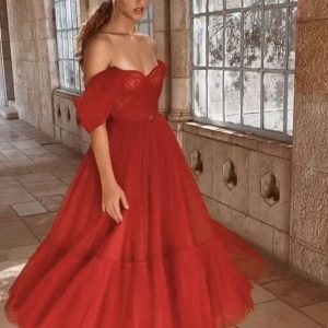 Robe En Tulle Rouge