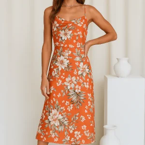 Robe Fleurie Terracotta