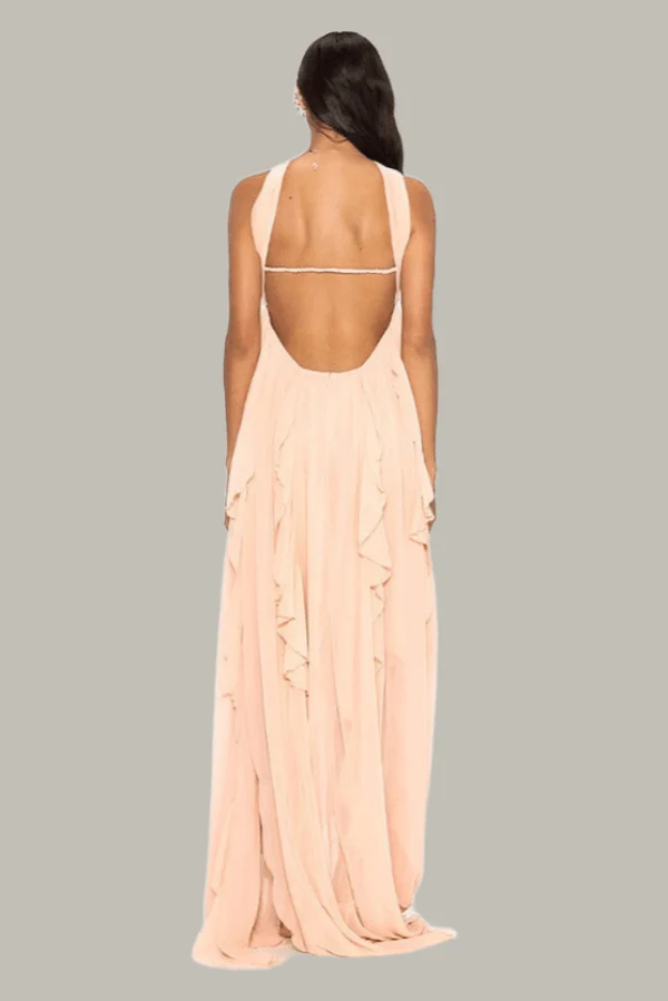 Robe Fluide Rose Pâle – Image 3