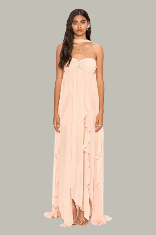 Robe Fluide Rose Pâle