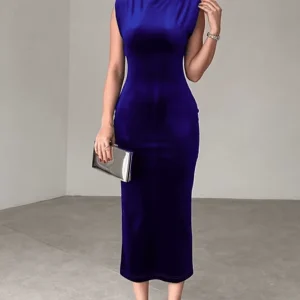 Robe Fourreau Bleu Roi