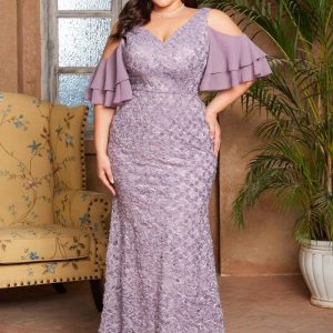 Robe Lilas Grande Taille
