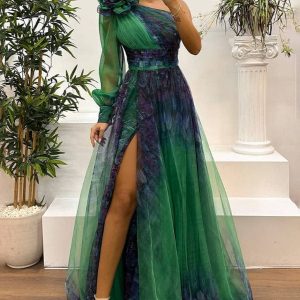 Robe Longue Asymetrique Fendue