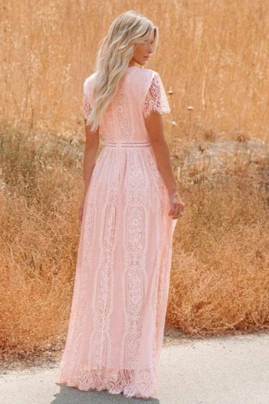 Robe Longue Boheme Rose Poudré – Image 3